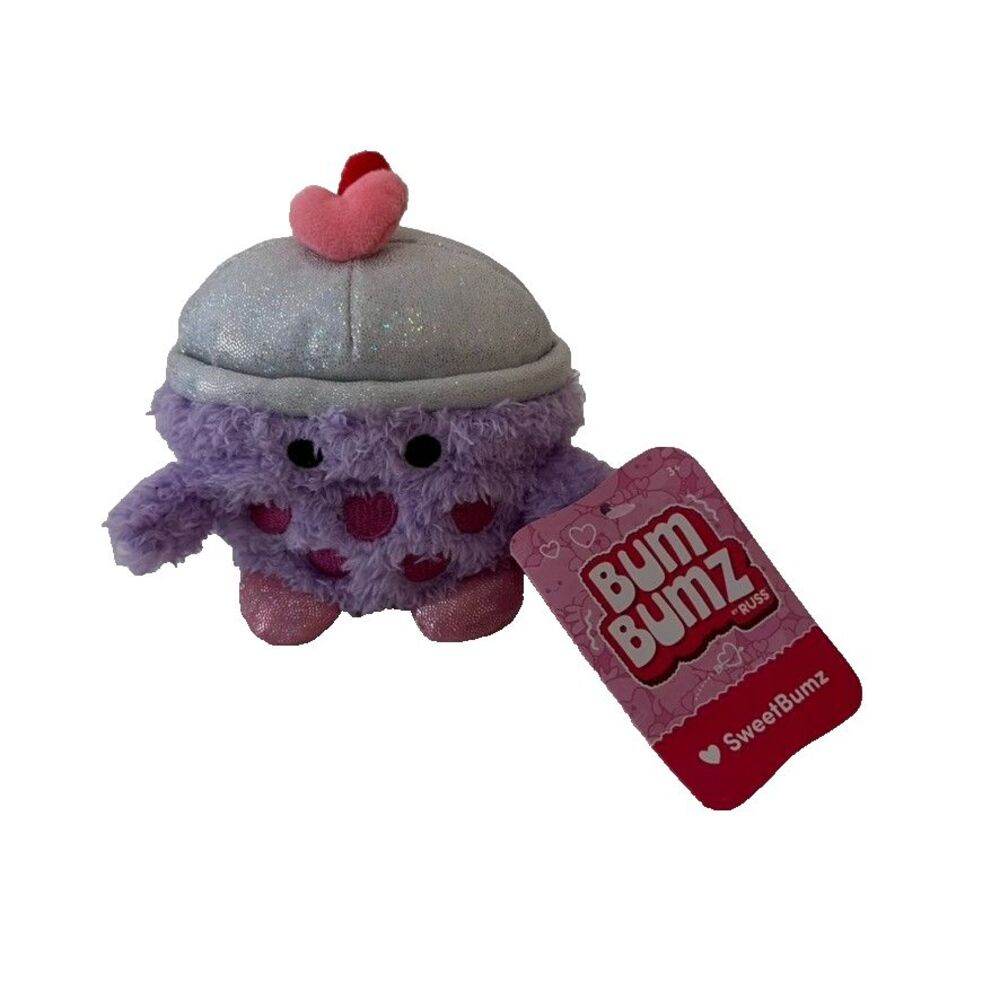 Russ Bum Bumz Bowen the Boba Tea Plush Bean Bag Toy Purple NWT